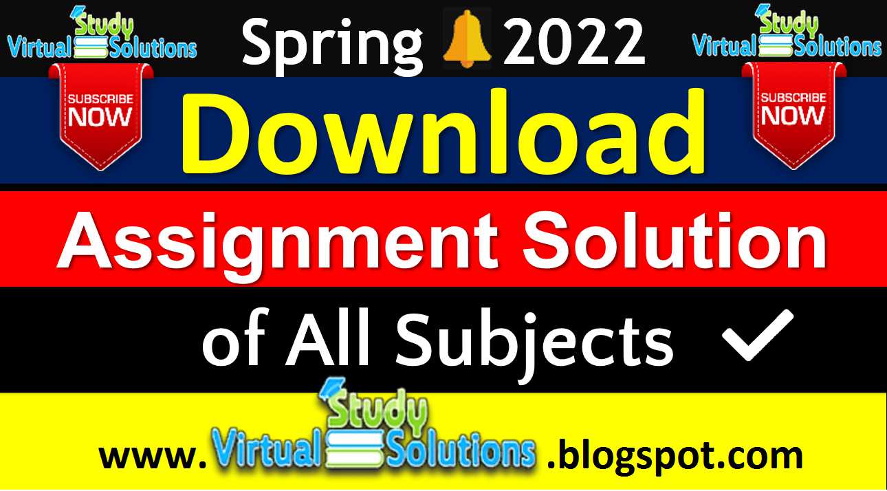 vu assignment solution 2022